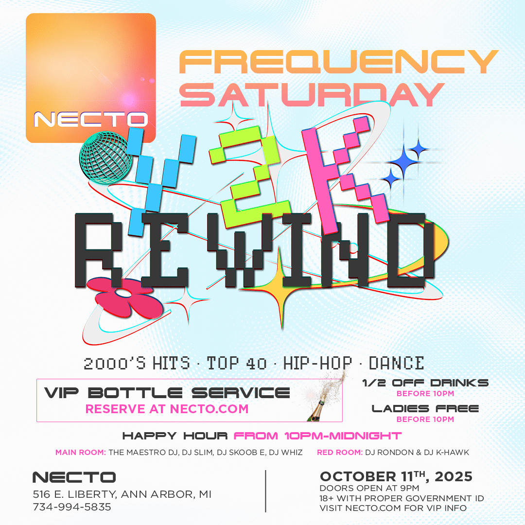 Frequency Y2K Rewind | Oct 11, 2025 | Necto Nightclub, Ann Arbor