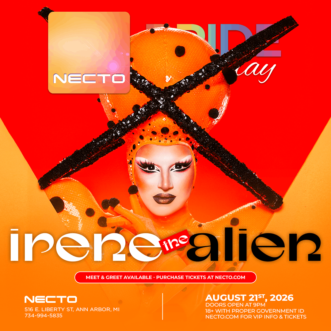 Irene the Alien | Aug 21, 2026 | Necto Nightclub, Ann Arbor, Michigan