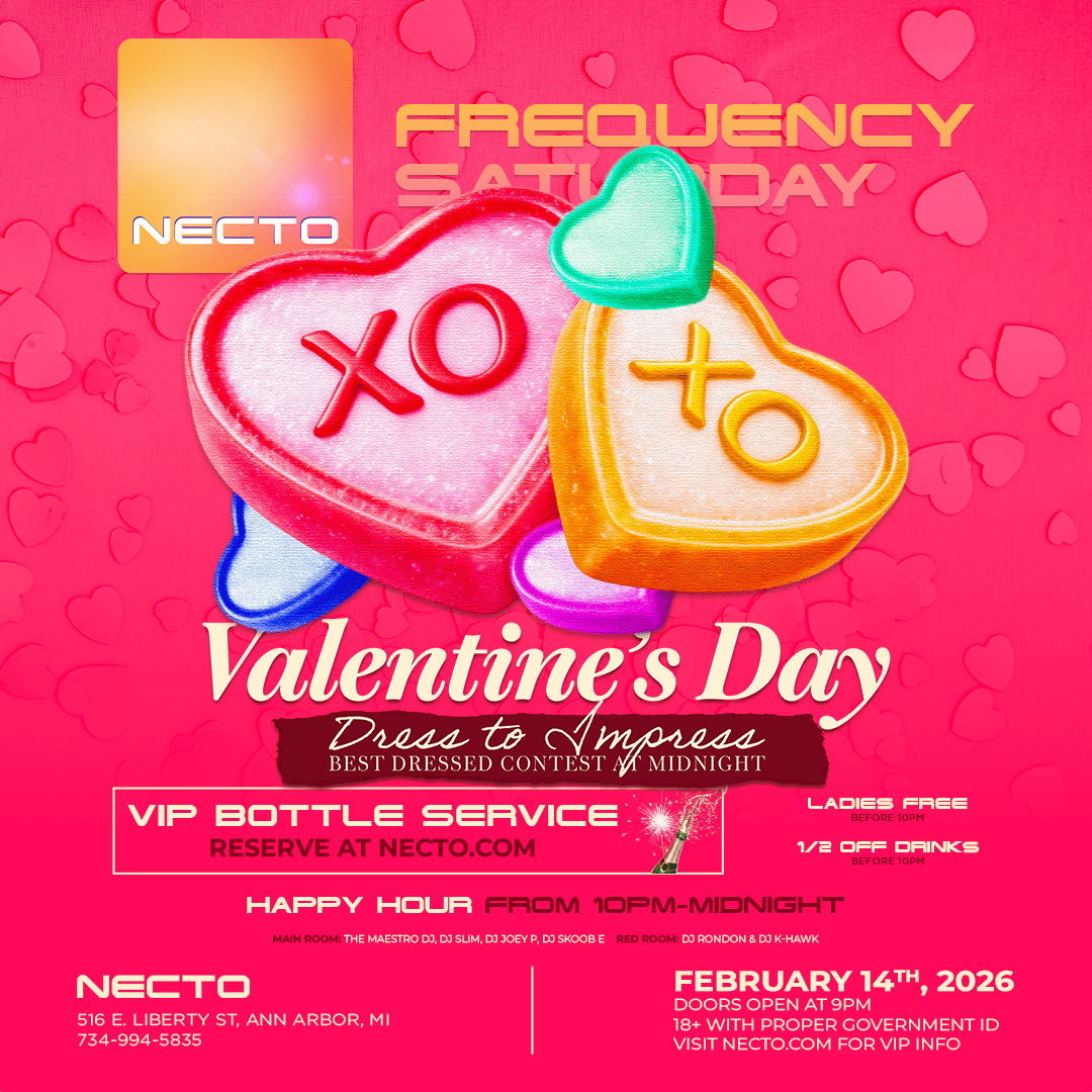 XOXO - Valentine's Day Party | Feb 14, 2026 | Necto Nightclub, Ann Arbor, Michigan XOXO - Valentine's Day Party | Feb 14, 2026 | Necto Nightclub, Ann Arbor, Michigan